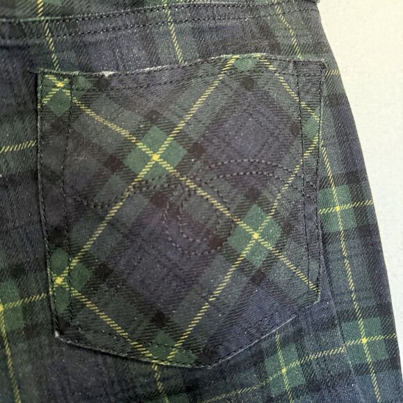 R13 Kick Fit Jeans Womens 27 Printed Tartan Plaid F22 Designer Grunge Punk Denim - Picture 10 of 16